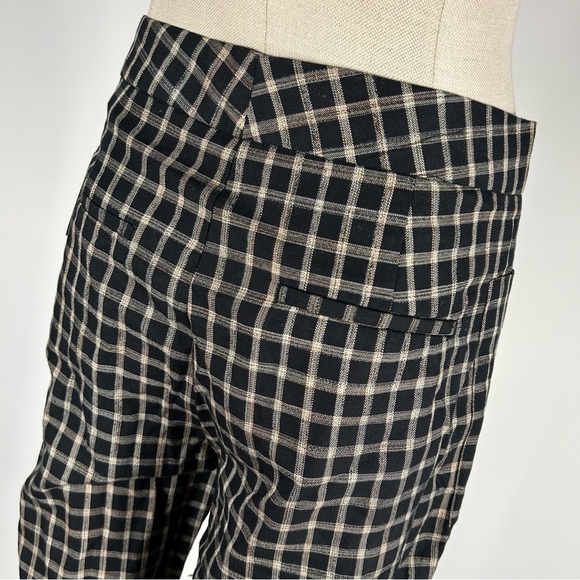 💕 NWT Zara Black and Tan Checkered Pants S - Picture 4 of 11